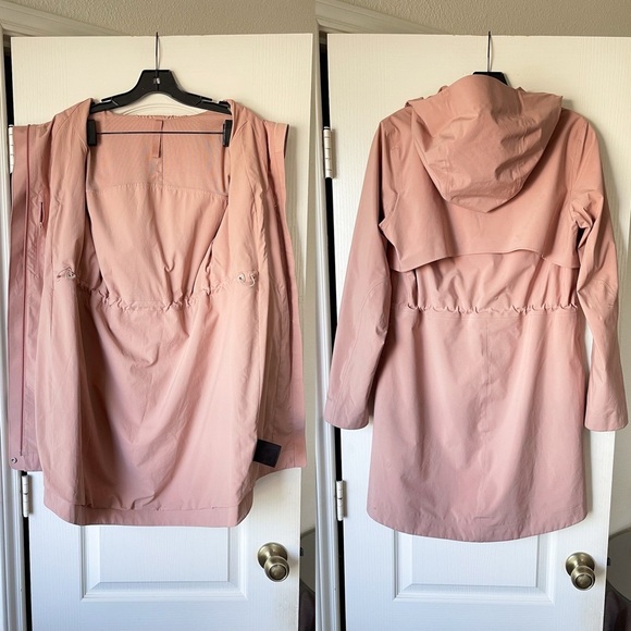 Lululemon Rain Rebel Waterproof Hooded Jacket Pink Clay Size 4 FLAWED - Picture 10 of 12